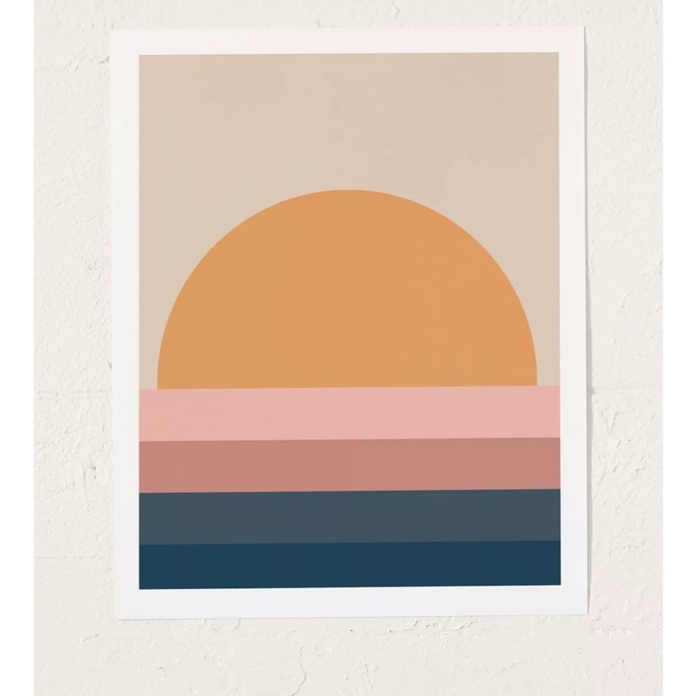 New Urban Outfitters Poems Retro Sunset Multi 30 x 40 Print